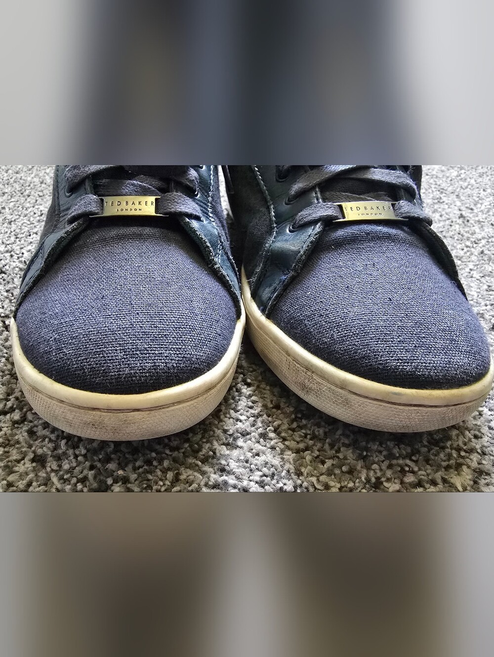 Ted Baker London Keeran Canvas & Leather Low Top Sneakers Women Size 7.5 - Picture 2 of 11